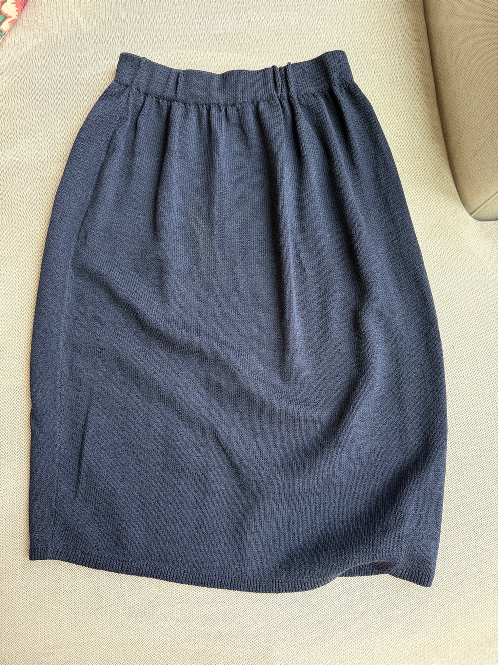 VINTAGE St. John Collection Navy Knit Pencil Skirt 10